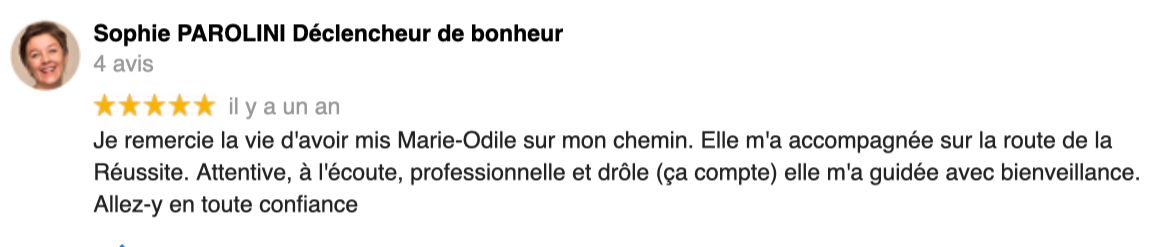 Avis Google Sophie Parolini